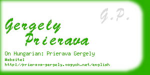 gergely prierava business card